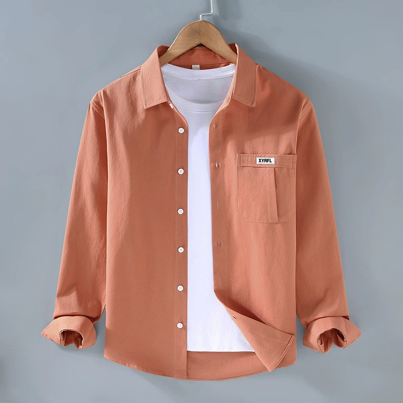 2358 Premium Чувство Американский Повседневная Карманная хлопчатобумажная рубашка Мужские длинные рукава осень-зима новый японский ретро-карман рубашка
