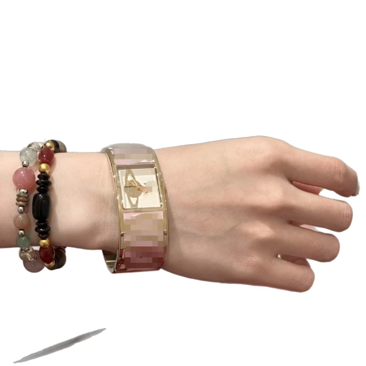 2025 ウエストクイーンウォッチ、中古エナメルウォッチ、小紅書人気の小さな四角い時計、ファッショナブルで軽い高級感