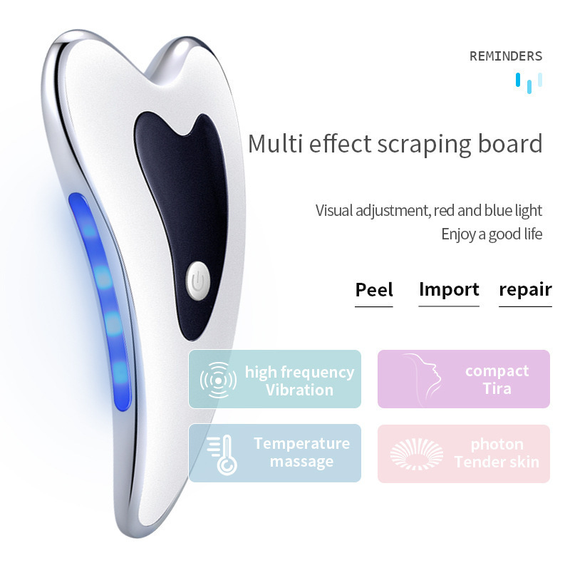 Facial Vibration Massage Introduction Instrument, Facial Scraping Instrument, Neck Beauty Massager, Electric Beauty Instrument, Scraping Board