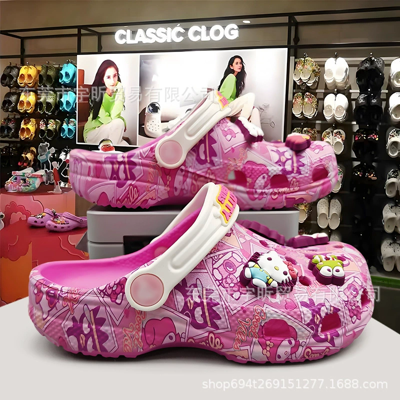 Cross Детская звезда совместного перевода пещерной обуви для девочек мультфильм детские сандалии тапочки для мальчиков оптом