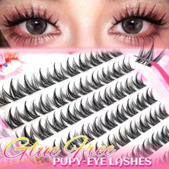 puppy eyelashes跨境免胶假睫毛犬系狗狗眼自然漫画眼大容量套装