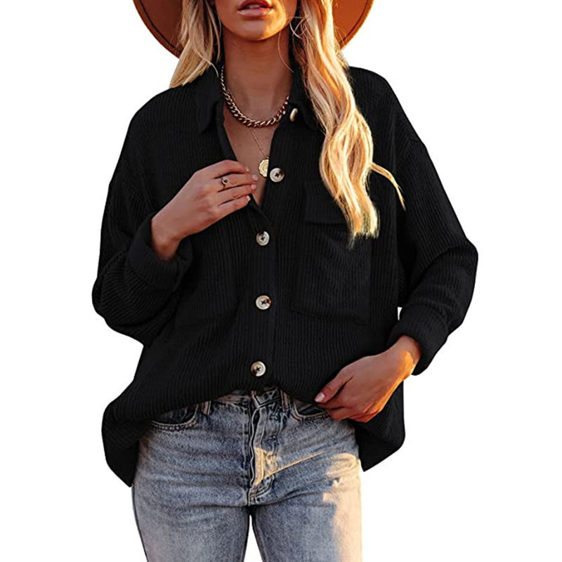 Women's Blouse Long Sleeve Blouses Pocket Casual Solid Color display picture 6