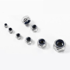 304 and 316 stainless steel slip-resistant nuts DIN 985 non-metallic locking nuts stainless steel nylon anti-loosening nuts