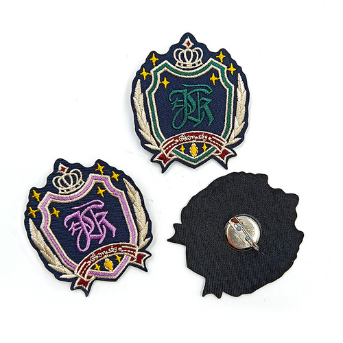 Huichenming school embroidery badge jk school uniform DK small suit patch pin uniform school uniform badge