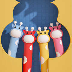 與臻兒童跳繩中小學生可愛動物跳繩仿硅膠動漫卡通跳繩兒童