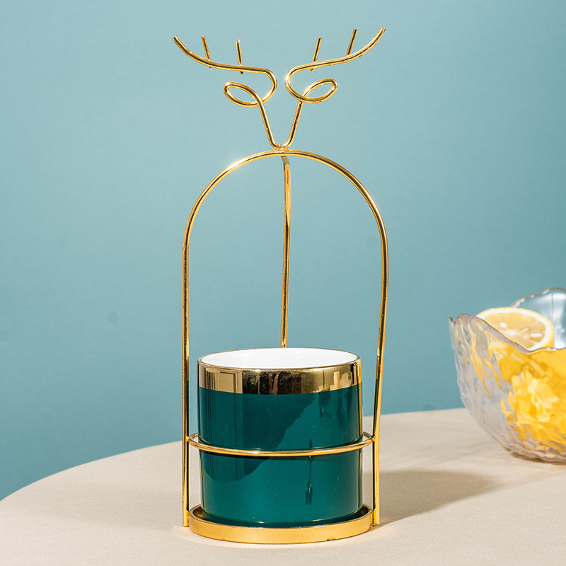 Nórdico luz lujo fruta tenedor cuchara cerámica tarro de almacenamiento traje creativo Luna pastel cuchillo tenedor cuchara de acero inoxidable fruta tenedor hogar