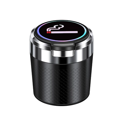 Car ashtray, with Anti-Ash Fly Feature, High - cigarette-label-ashtray-short-style