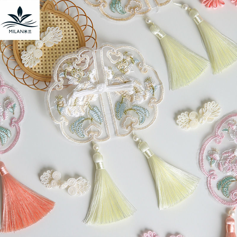 Día de la Madre Nuevo parche de bordado de tela china Estilo chino Decoración de ramo de flores Bolso de material de bricolaje hecho a mano