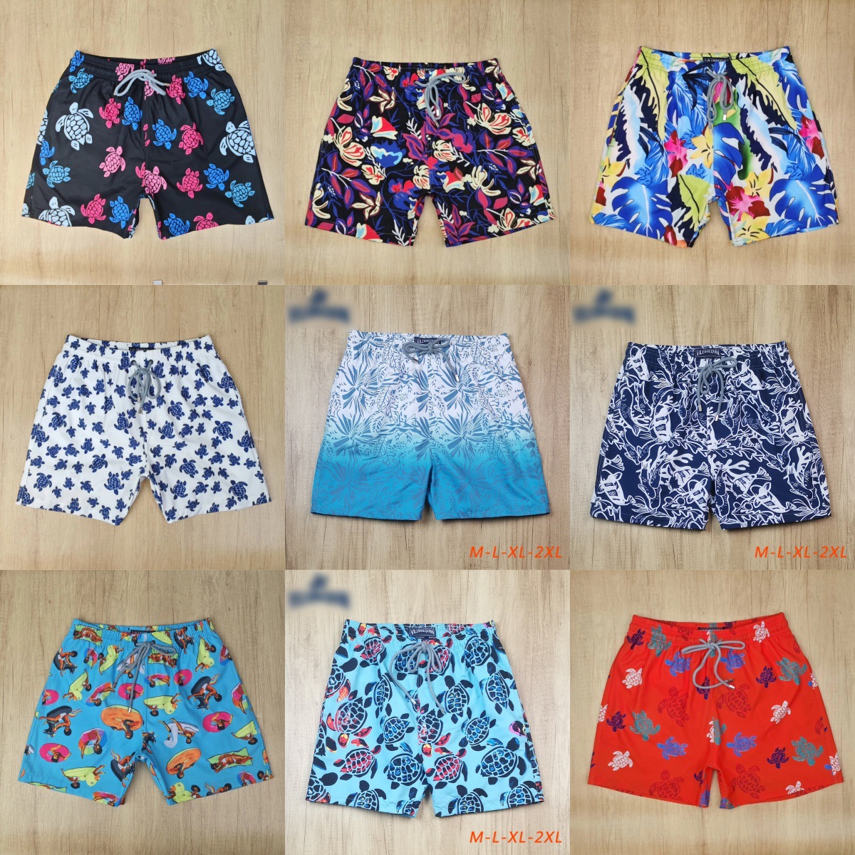 高质量弹力速干欧美风冲浪沙滩裤花裤男居家休闲短裤可一件代发