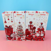圣诞节加厚白卡纸红酒手提袋葡萄酒袋派对活动礼品袋跨镜现货批发
