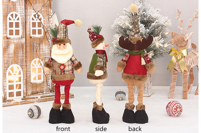 Snowman, Elk Pattern Christmas Fashion Snowman Elk Cloth Nonwoven Party Ornaments