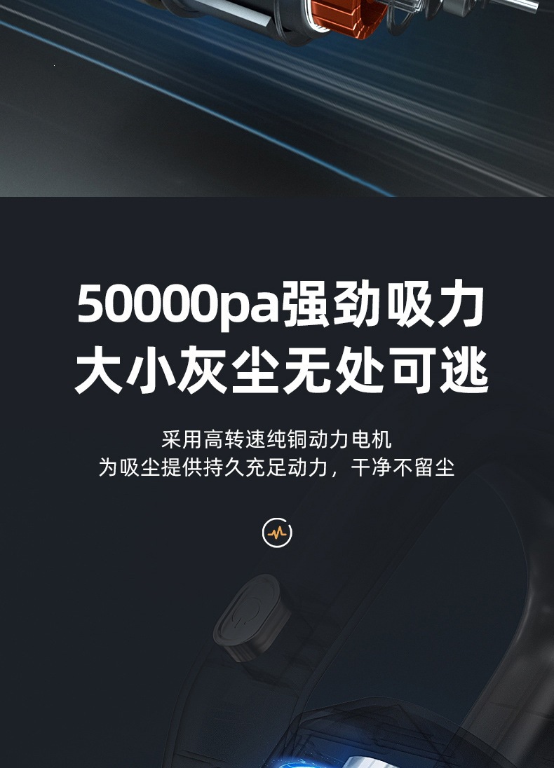 Cross-Border New Model Car Vacuum Cleaner, Handheld, Small, Household, High Suction Power, Rechargeable, Portable, Wireless, High-Power Dust Removal