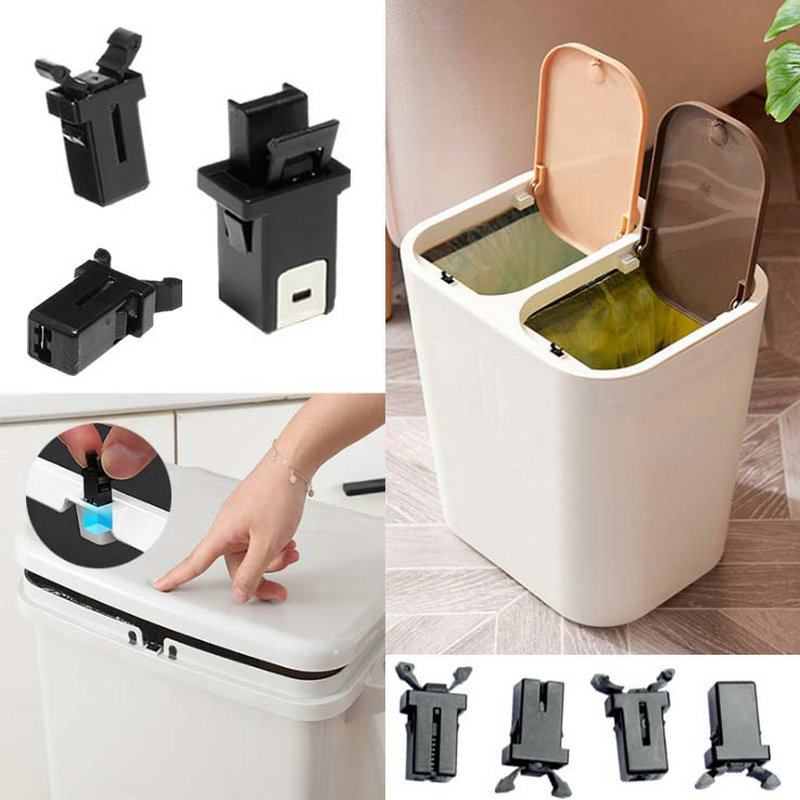 现货供应垃圾桶按压门锁开关扣  储物盒尼龙门扣DL-1黑白塑料门扣