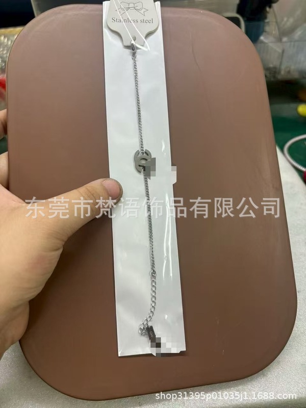 跨境新品小香家双cc不锈钢   18K手链项链钛钢女时尚热款首饰批发|undefined