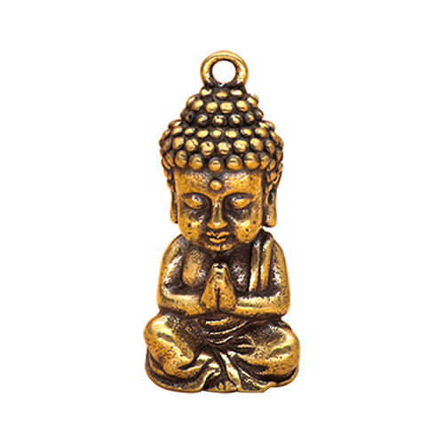 Song Dynasty Buddha statue pendant brass antique-style car keychain ornament one-yuan small gift street vendor gift wholesale