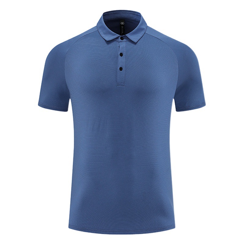 Costura de moda de poliéster de color sólido Polo de secado rápido solapa de negocios de verano para hombres top de manga corta ropa deportiva de fitness