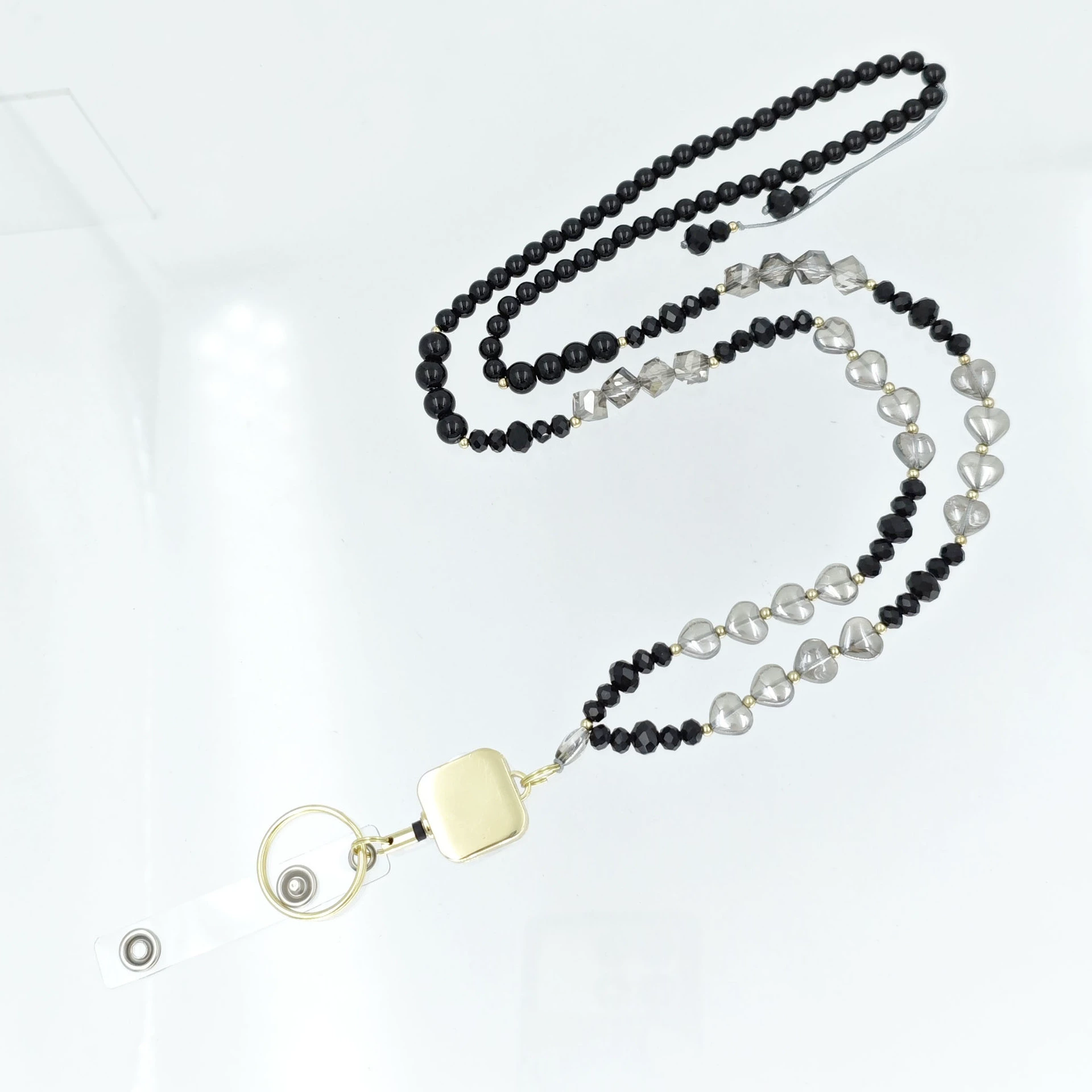 Стеклянная strap сердце-образное значок длинный свитер ожерелье