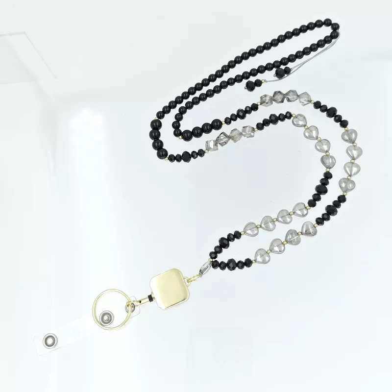 Стеклянная strap сердце-образное значок длинный свитер ожерелье