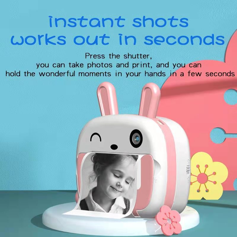 2021 Cross border Source of goods Amazon New products children Polaroid camera rabbit modelling Thermal Printing Graffiti Toys