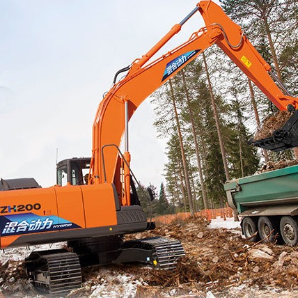 ZH200-5A新型混合动力挖掘机20.9吨履带式挖掘机施工