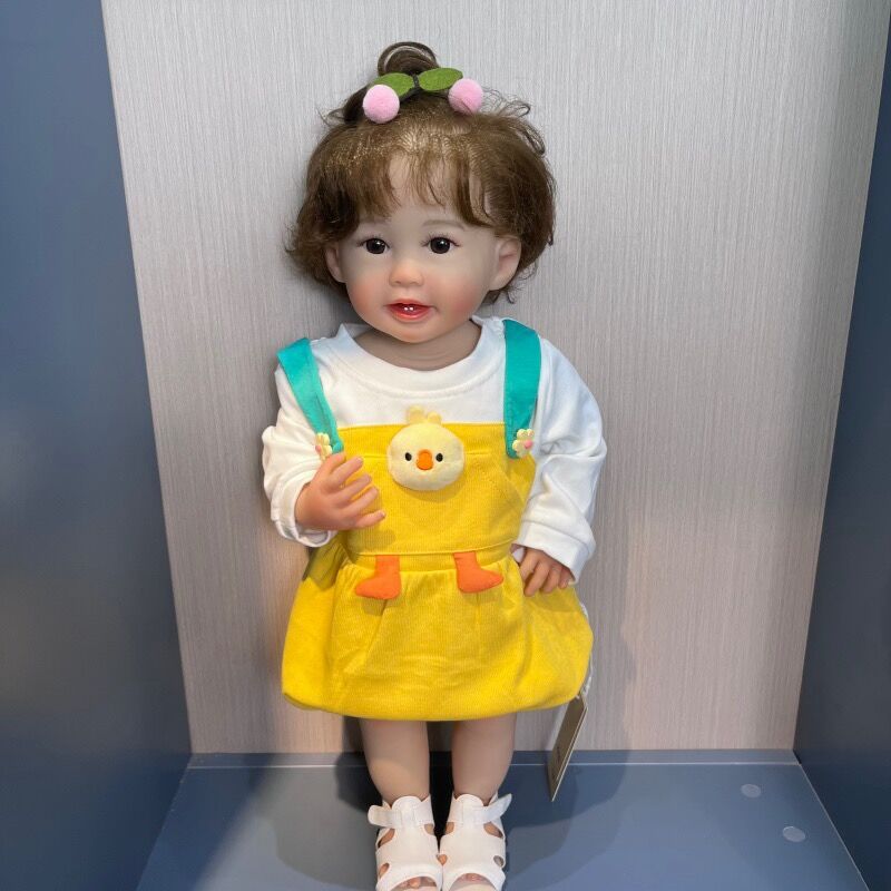 TikTok Venta caliente suministro transfronterizo Teegan reborn bebé NPK 55cm pegamento completo puede entrar en la muñeca de simulación de agua