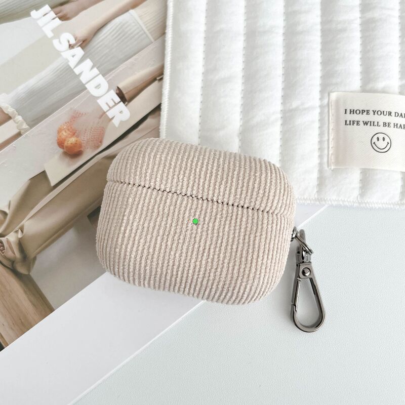 Suitable for Airpods4 Wireless Bluetooth Corduroy Protective Case AirPods Pro3 Solid Color Buckle Protective Case