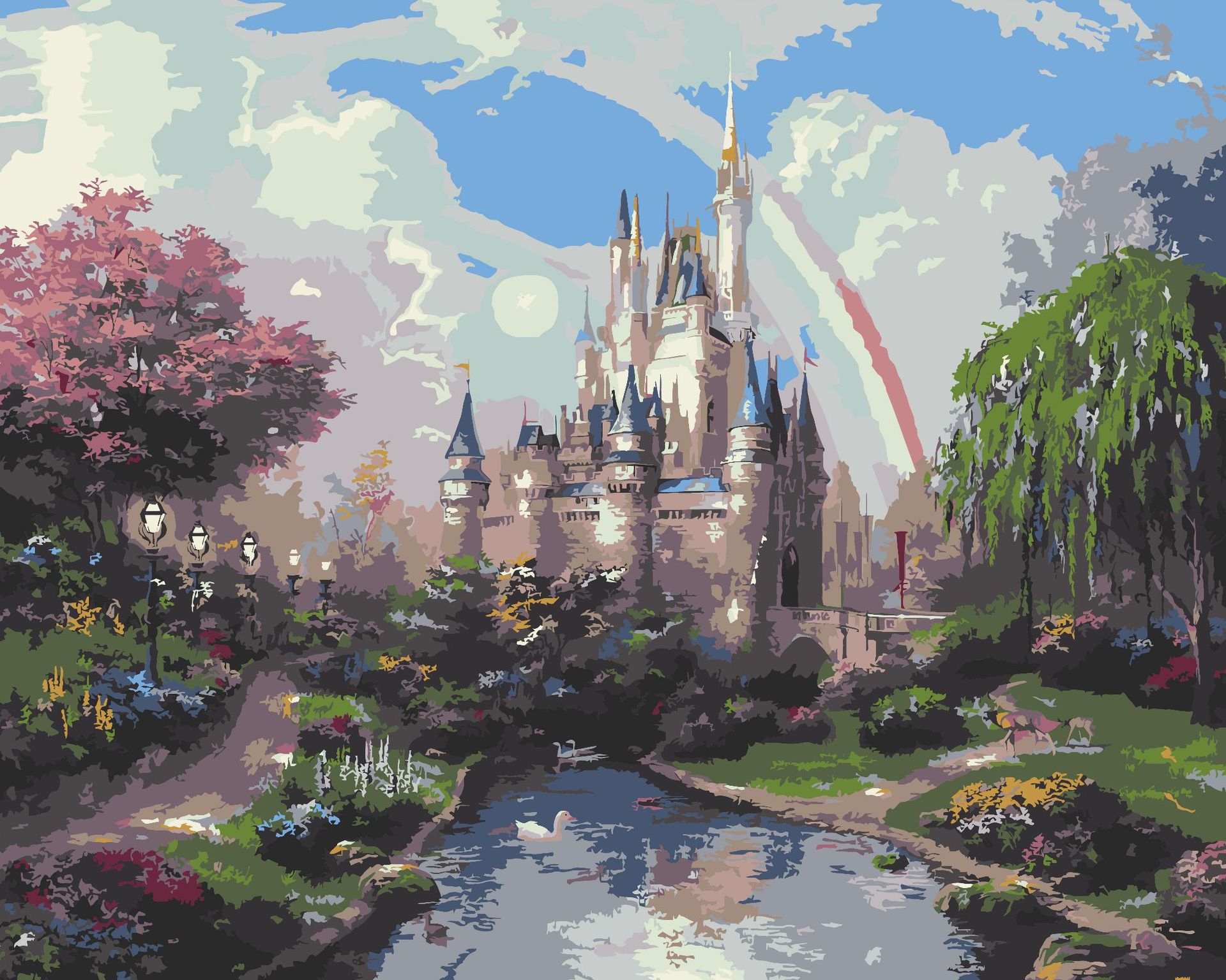 Seaside sueño pintura al óleo digital bricolaje fábrica al por mayor puesto transfronterizo paisaje relleno de color pintado a mano dibujos animados pintura al óleo DIY