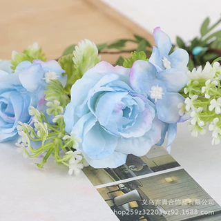 新品婚纱系配饰花环头饰花朵婚礼森林绿植摄影写真发饰新娘度假