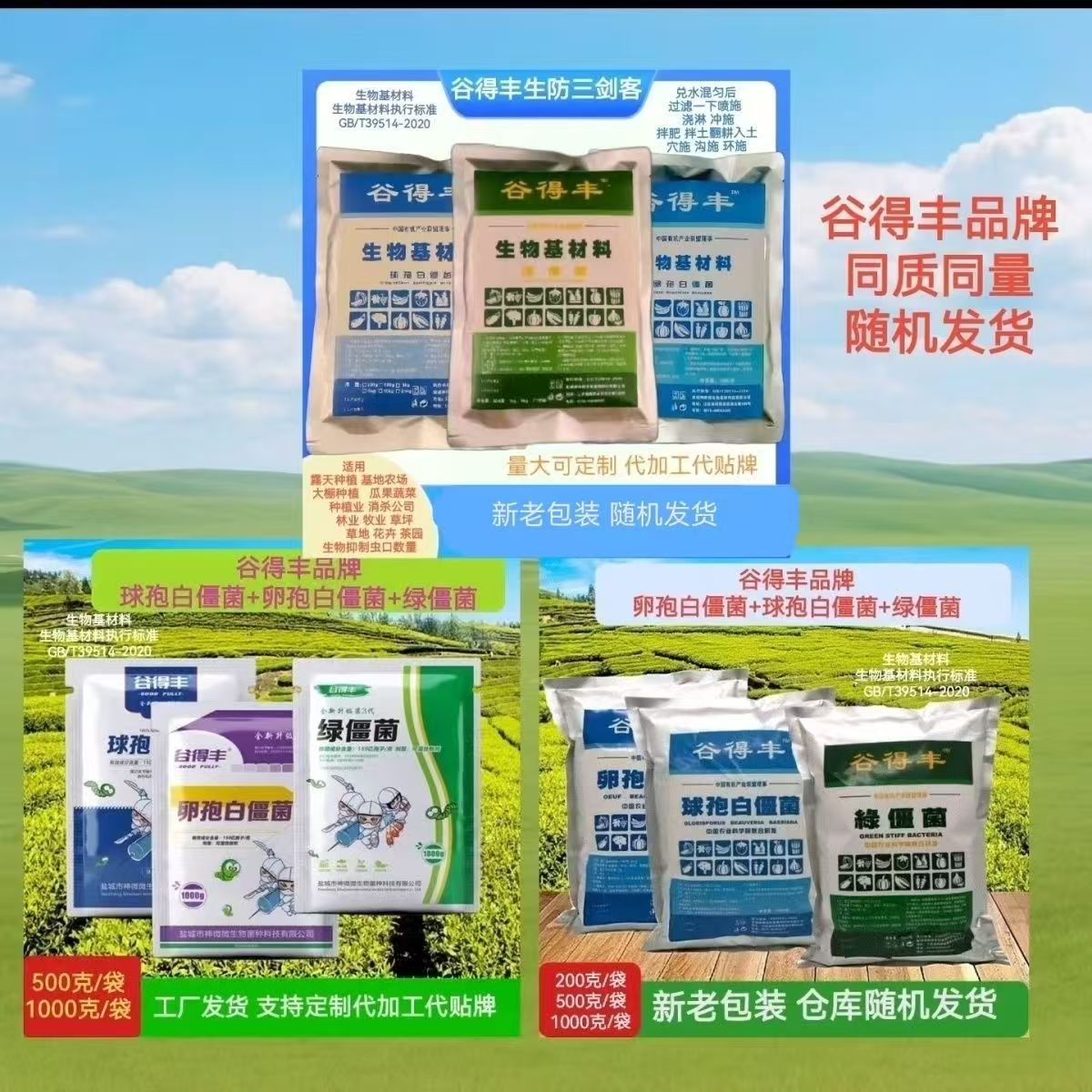 Gidefeng Green Zombinus Spore White Zombinus Egg Spore White Zombinus Forest Industry Agricultural Biological Basic Products New and Old Packaging