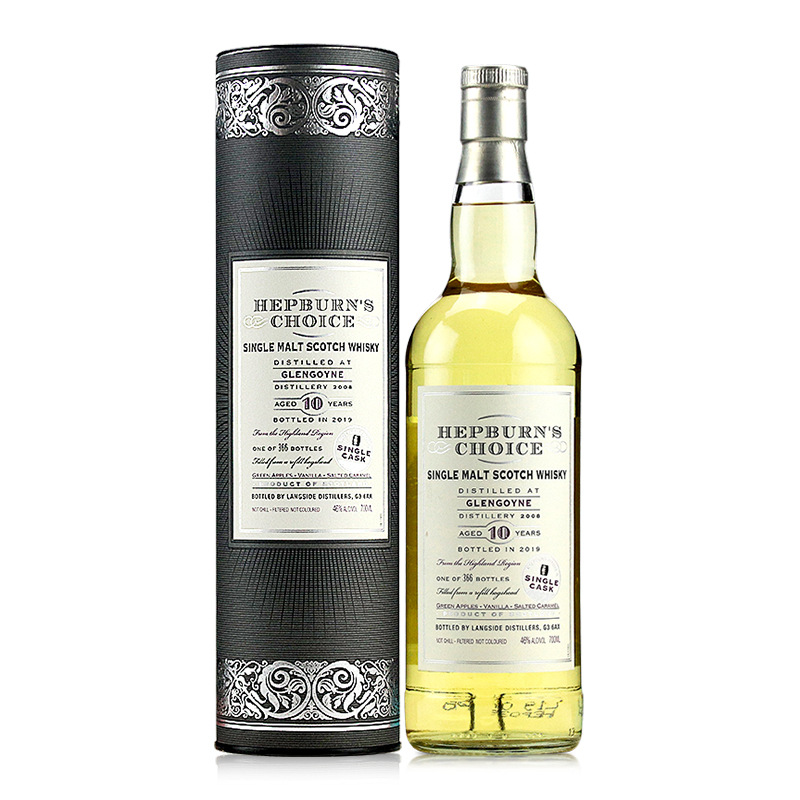 HEPBURN'SCHOICE 赫伯恩 格兰哥尼10年波本桶单一麦芽威士忌700ml