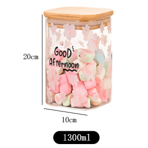 100 * 200 (1300ml con cubierta de bambú) flores de melocotón