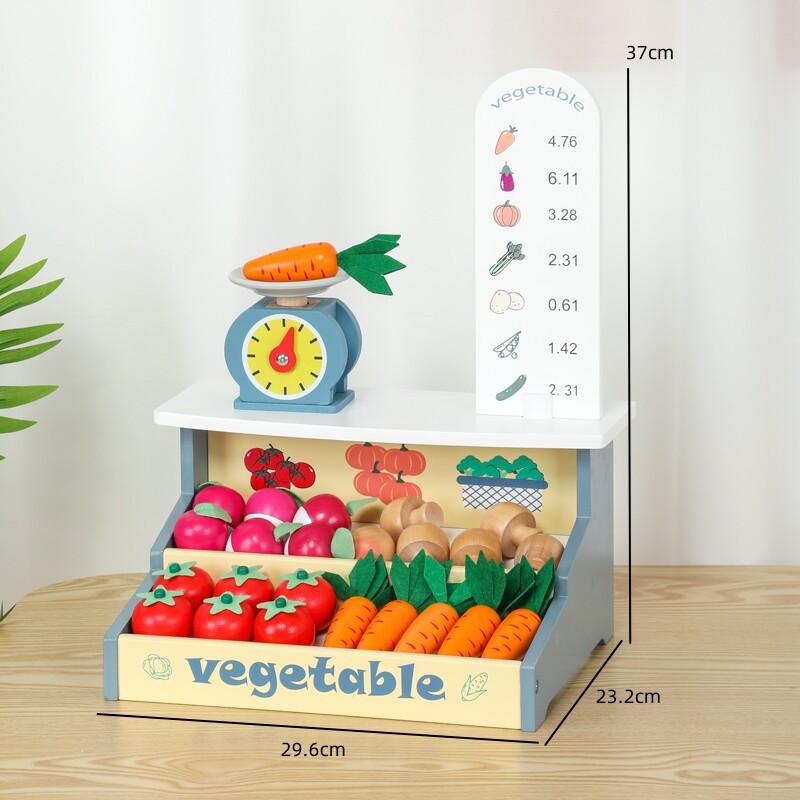Juego de simulación de frutas de madera transfronterizo para niños, juguetes de juego de imitación, utensilios de cocina para guardería, regalo al por mayor image 18