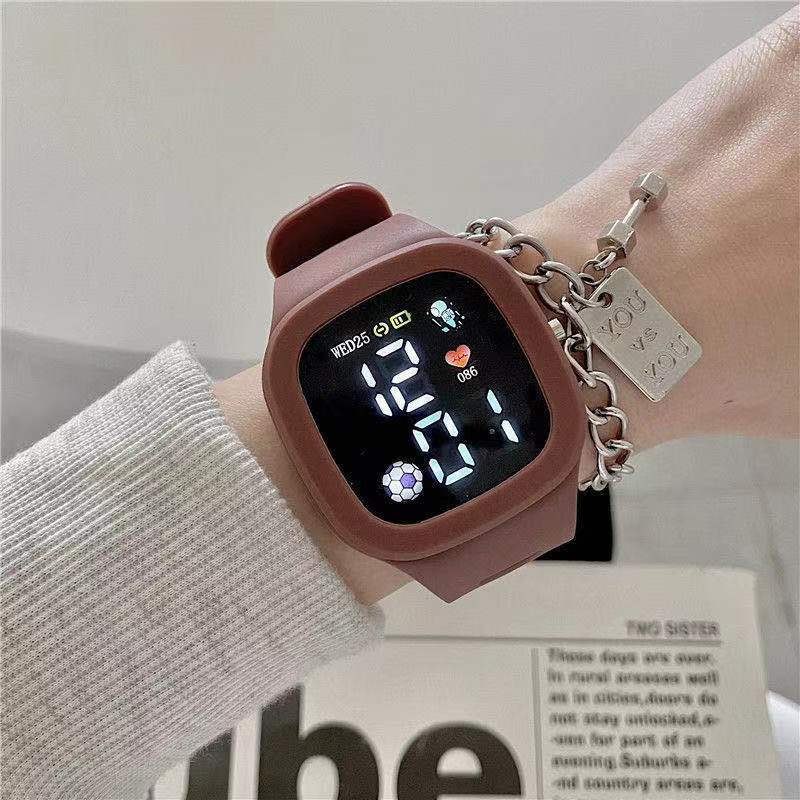 Cartoon Style Simple Style Solid Color Concealed Buckle Electronic Men's Watches display picture 1