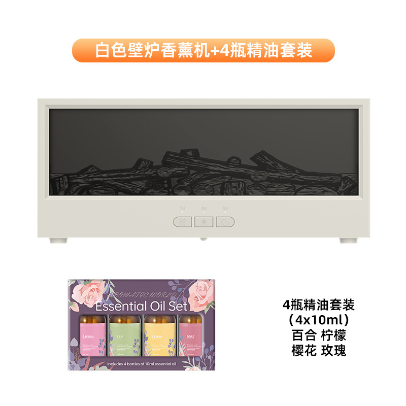 国境を越えたシミュレーション3d暖炉炎アロマデスクトップ家庭用リモコン暖炉炎加湿器七彩雰囲気灯|undefined