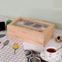 桌面分格实木多格收纳盒