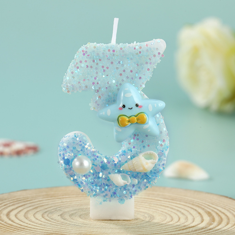 可爱卡通海星造型数字蜡烛派对庆生创意手工DIY生日蜡烛氛围插件|undefined