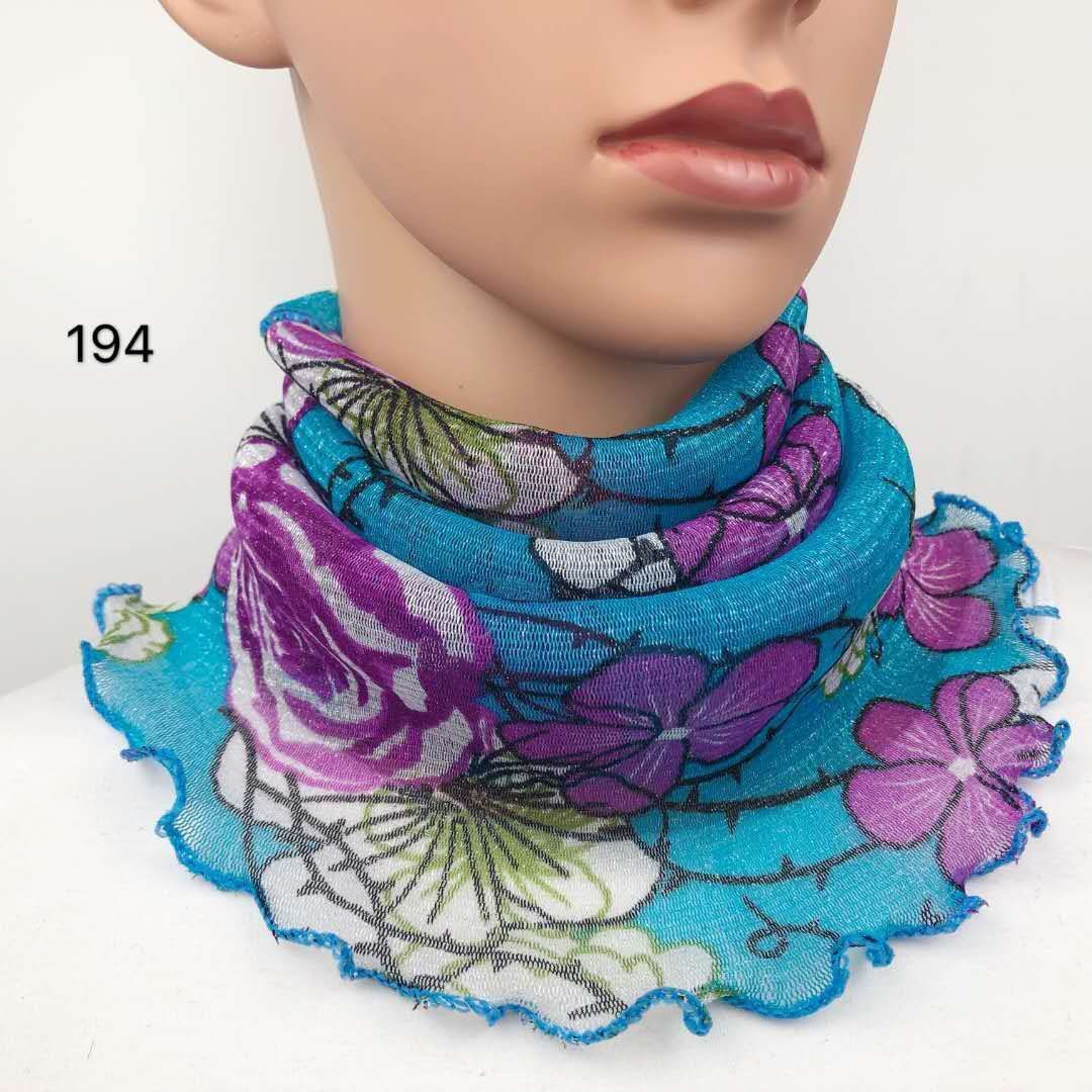 Cuello de orejas de alambre de oro para mujeres primavera y verano universal protector solar cuello de cuello multifuncional velo de cuello de cubierta de cabeza de seda pequeña bufalla