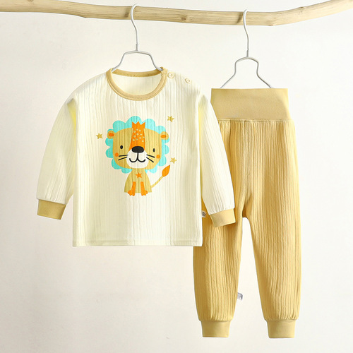 Children's underwear set pure cotton baby high waist autumn baby belly protection autumn clothes autumn trousers pure cotton boys and children's clothing wholesale