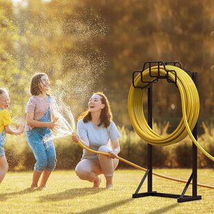 Metal Garden Soft Storage Pipe Bracket Removable Water Pipe Hanger Vertical Storage Dust-Proof Pipe Winding Waterproof