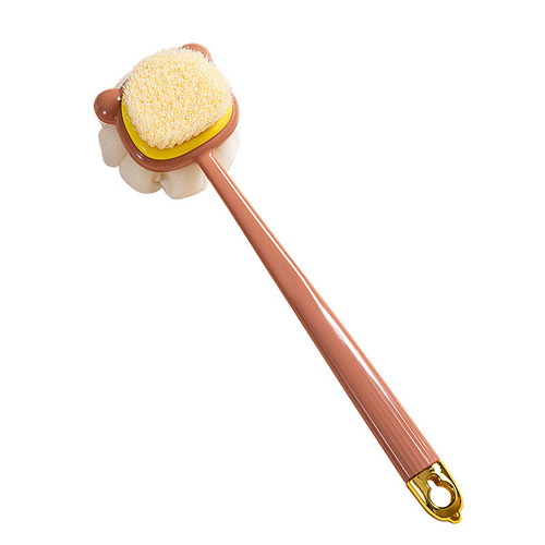Double-sided bath and back rub artifact bath brush long handle soft bristle bath brush detachable bath towel powerful back rub brush
