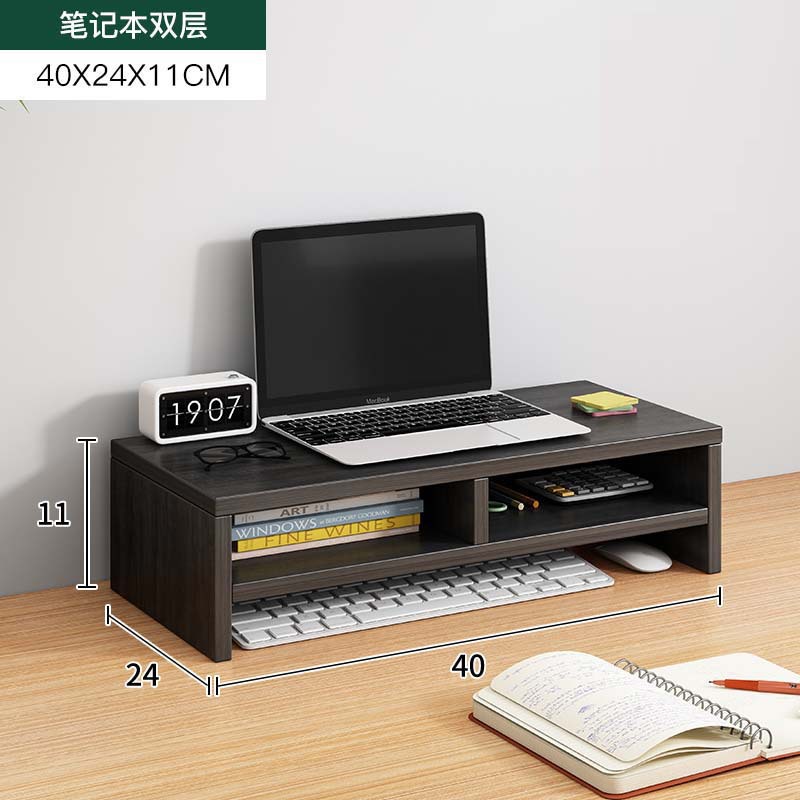 Estante de elevación de computadora de escritorio, soporte de pantalla de oficina, estante de almacenamiento de escritorio de alto nivel, cojín de escritorio