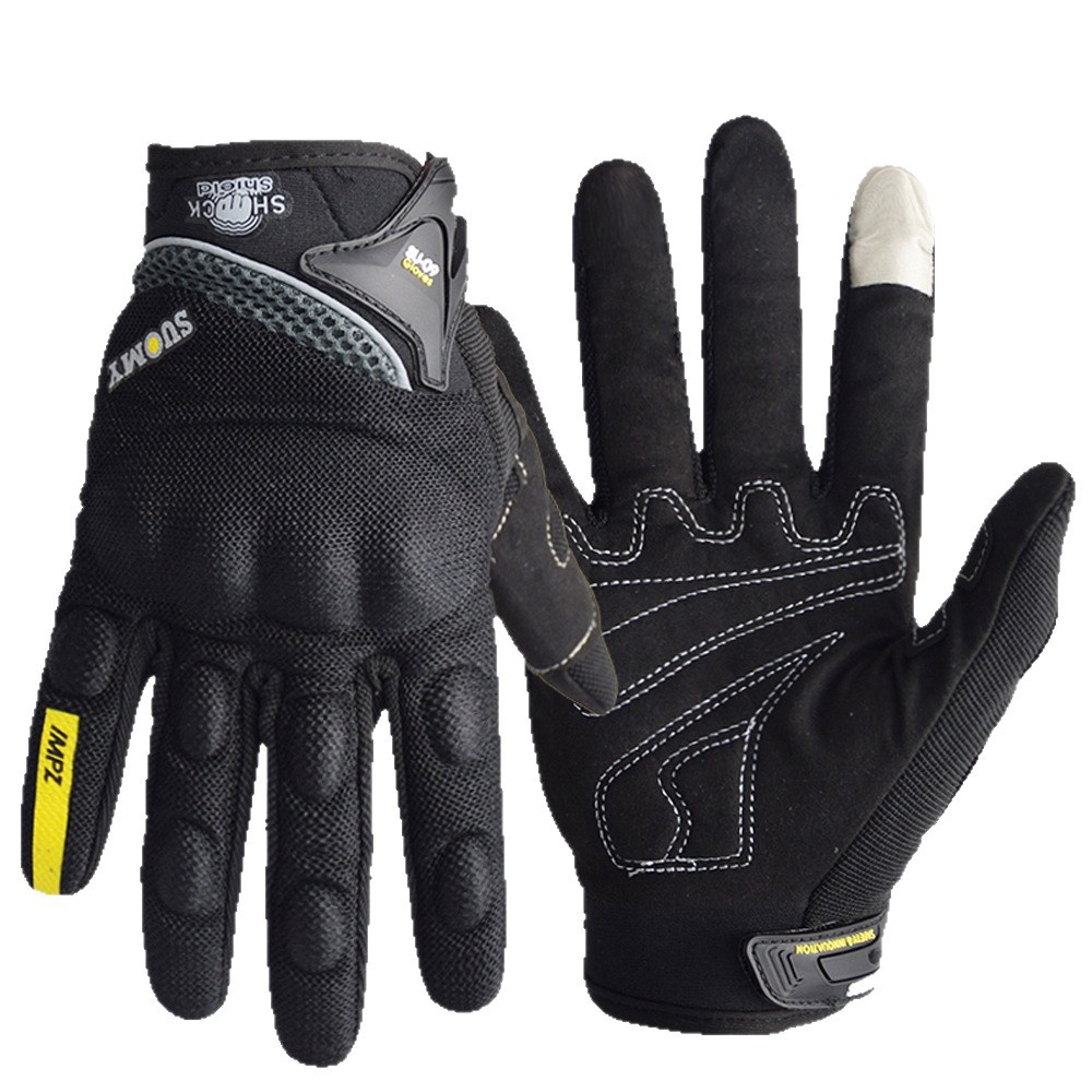 Guantes de motocicleta respirables SUOMY para hombres y mujeres de verano guantes de motocicleta para jinetes negros cross-border