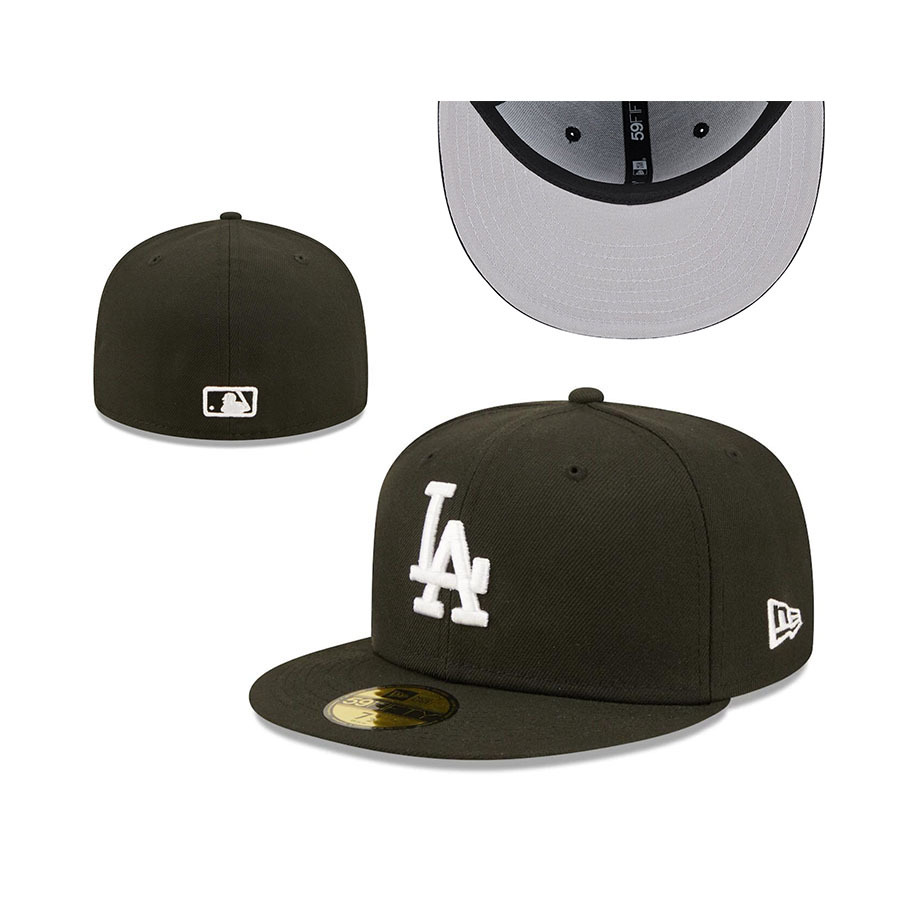 Nueva gorra de béisbol de LA con visera plana, gorra deportiva informal de estilo hip-hop cerrada, gorra de talla moderna de estilo coreano, gorra unisex bordada.