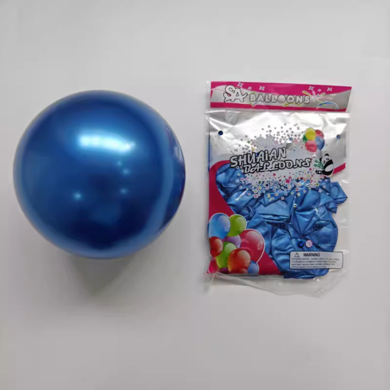 Shuai An Globo de metal de 10 pulgadas Globo de látex de cromo nacarado Fiesta de cumpleaños Decoración de boda 50 piezas