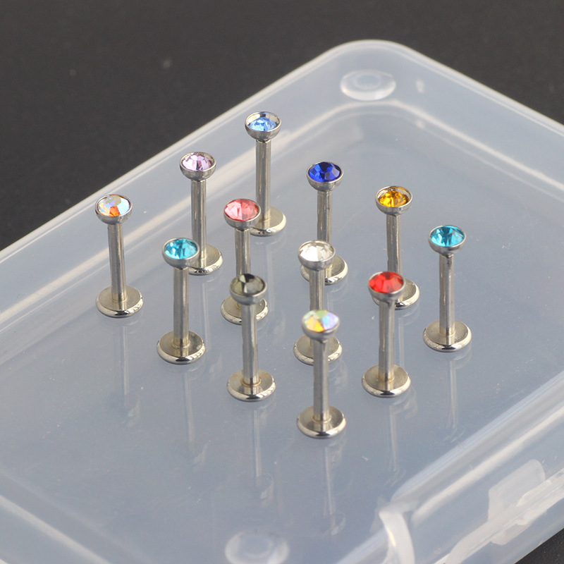 Stainless Steel Inner Teeth 3mm Lip Nail Labret Stud Screw Ear Bone Jewelry Accessories Diy New Earrings detail image 8