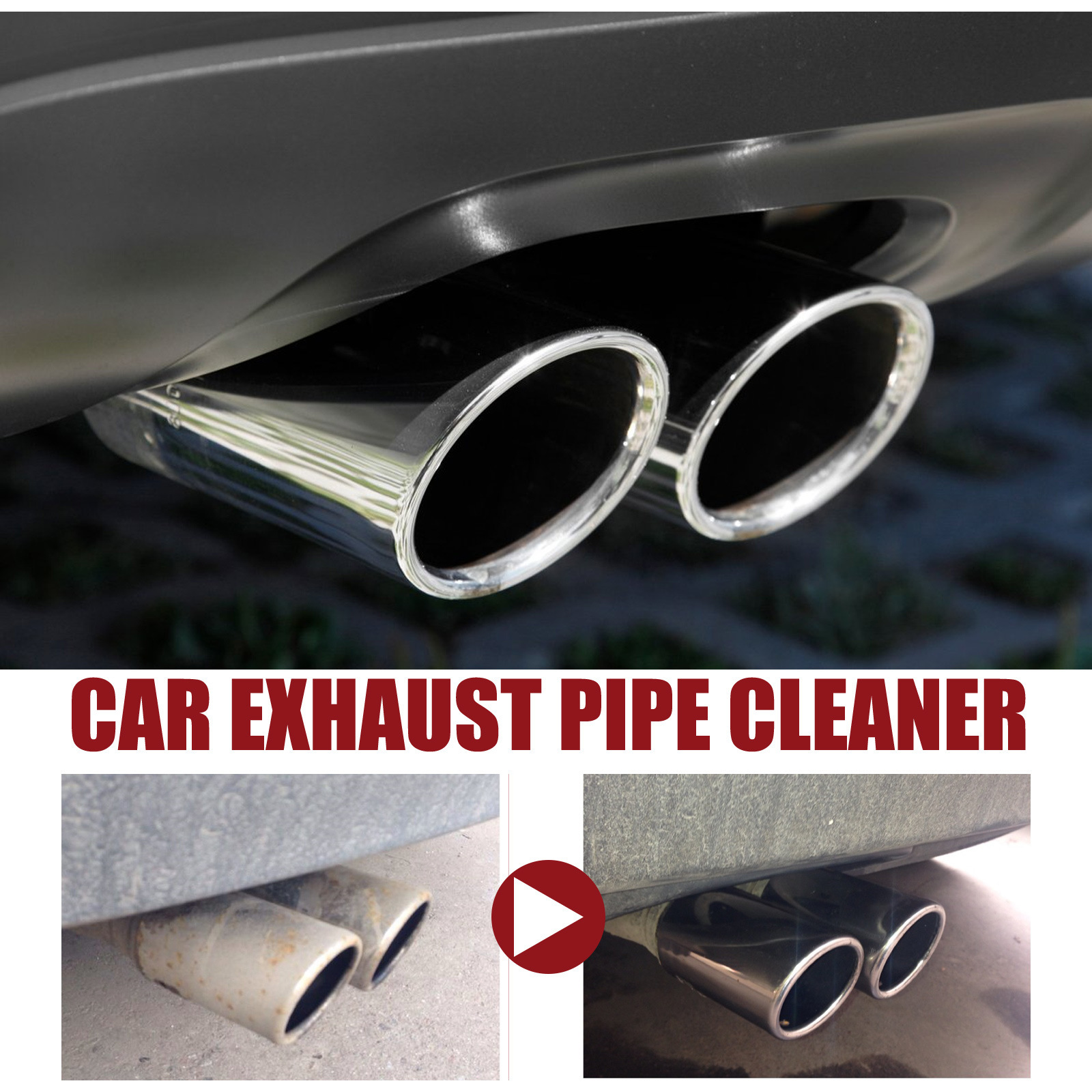 Rayhong Car Exhaust Pipe Cleaner, Rust Removal, Carbon Deposit Removal, Black Smoke Cleaner, Car and Motorcycle Maintenance