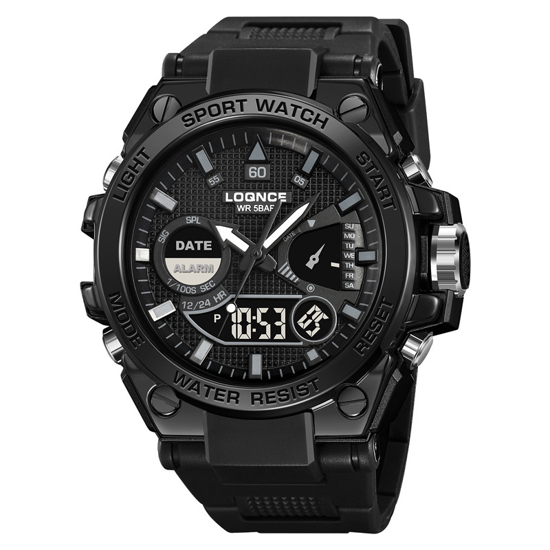 LOQNCE nuevo 98006 reloj de pulsera deportivo de moda nocturna multifuncional deportivo impermeable cronógrafo electrónico reloj de hombre