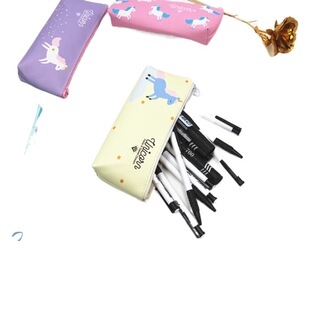 Manufacturer in stock cute girl soft girl unicorn pencil case student stationery box storage bag small fresh pencil bag female