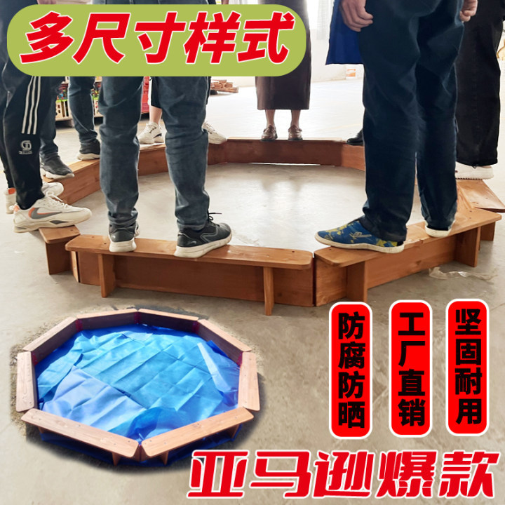 Parque de atracciones infantil al aire libre, gran piscina de arena de madera, valla de juegos de arena para bebés en interiores, juguetes para la interacción entre padres e hijos