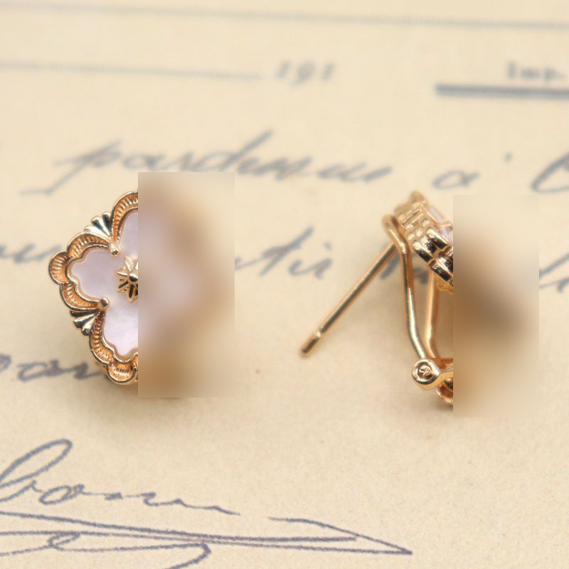 意大利新款轻奢耳钉女cnc高级感镀18k时尚轻奢宫廷风厂家现货批花